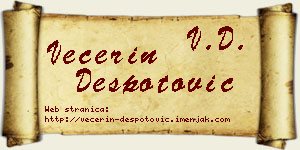 Večerin Despotović vizit kartica